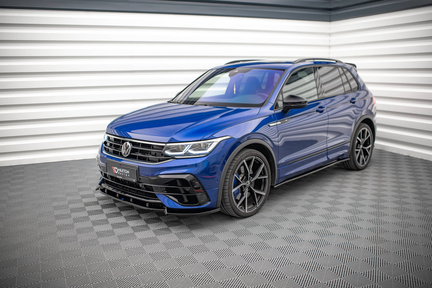 Seitenschweller Ansatz für Volkswagen Tiguan R / R-Line Mk2 Facelift schwarz Hochglanz