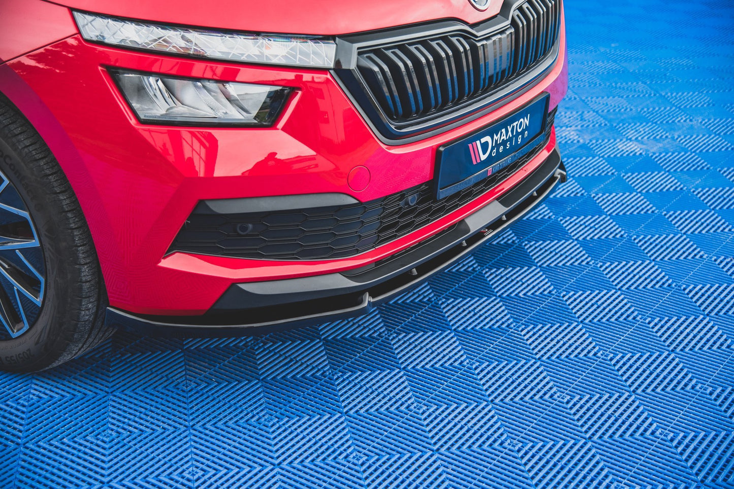 Front Ansatz V.2 für Skoda Kamiq schwarz Hochglanz