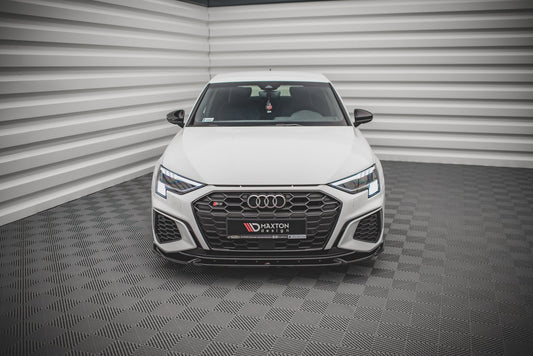Front Ansatz V.3 für Audi S3 / A3 S-Line 8Y schwarz Hochglanz