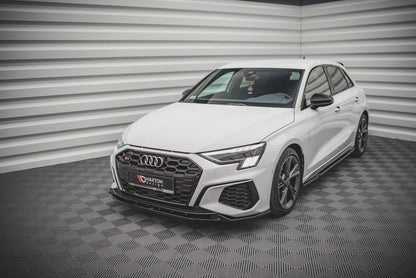 Front Ansatz V.2 für Audi S3 / A3 S-Line 8Y schwarz Hochglanz