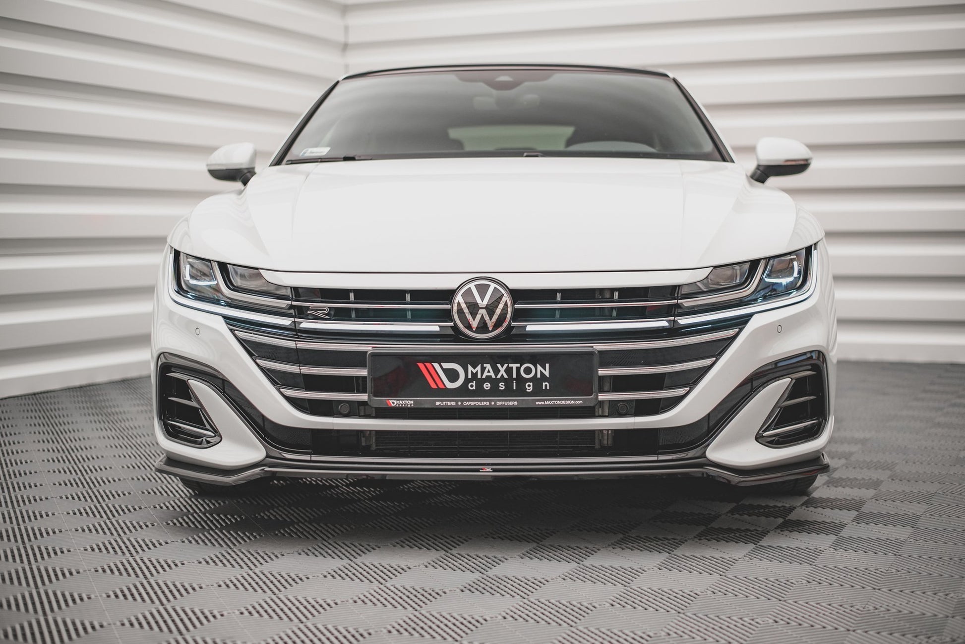 Front Ansatz V.3 für Volkswagen Arteon R-Line Facelift schwarz matt