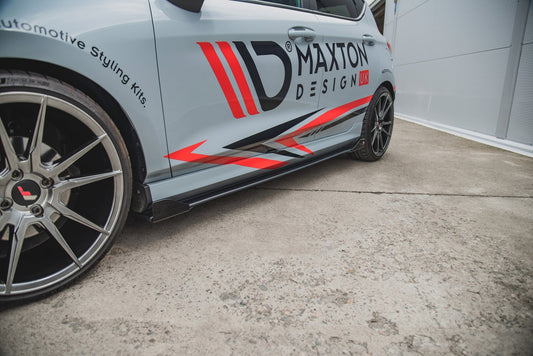 Robuste Racing Seitenschweller Ansatz für für + Front Stoßstangen Racing Flaps passend für Ford Fiesta Mk8 ST / ST-Line sc...