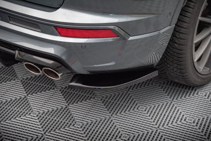 Heck Ansatz Flaps Diffusor für Cupra Ateca schwarz matt