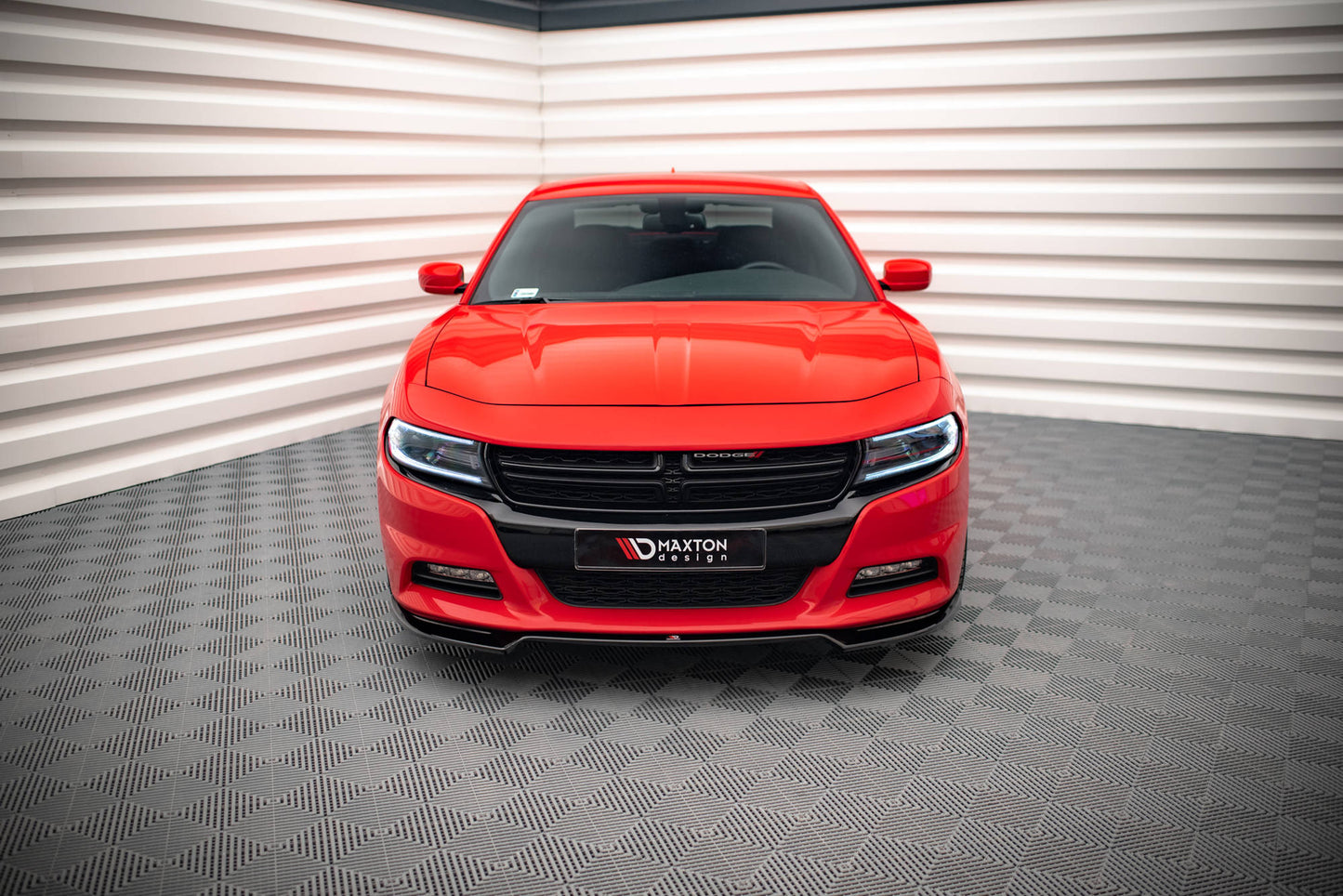 Front Ansatz V.2 für Dodge Charger RT Mk7 Facelift schwarz Hochglanz