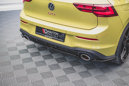 Mittlerer Diffusor Heck Ansatz für Volkswagen Golf 8 GTI Clubsport schwarz Hochglanz
