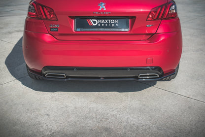 Mittlerer Diffusor Heck Ansatz für Peugeot 308 GT Mk2 Facelift Carbon Look
