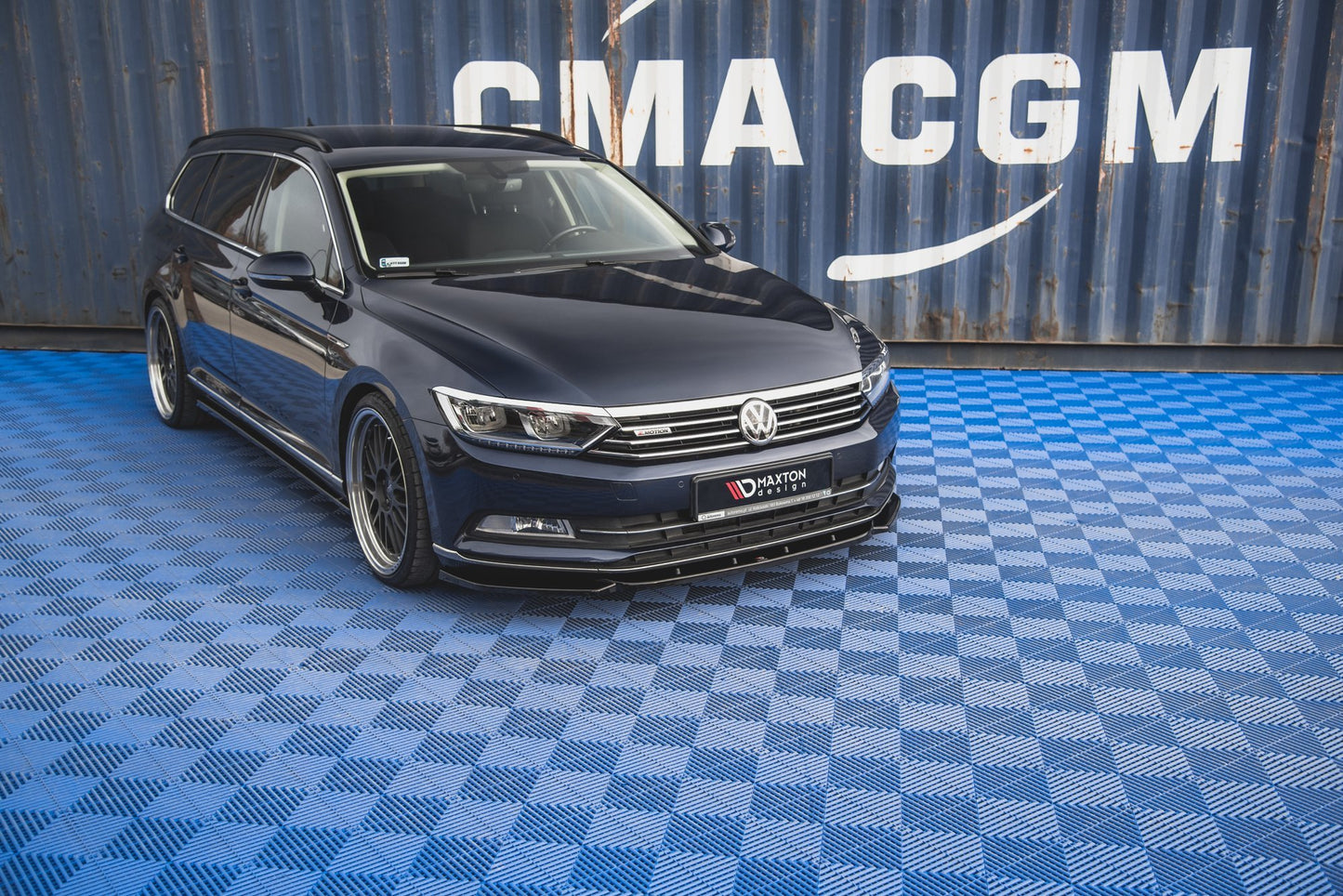 Front Ansatz V.1 für Volkswagen Passat B8 schwarz matt