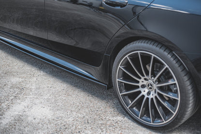 Seitenschweller Ansatz für Mercedes-Benz CLS AMG-Line / 53AMG C257 schwarz matt
