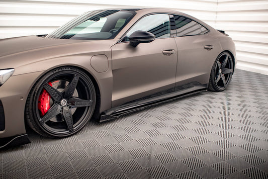 Seitenschweller Ansatz für V.2 für Audi e-Tron GT / RS GT Mk1 schwarz matt