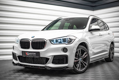 Front Ansatz V.2 für BMW X1 M-Paket F48 schwarz matt
