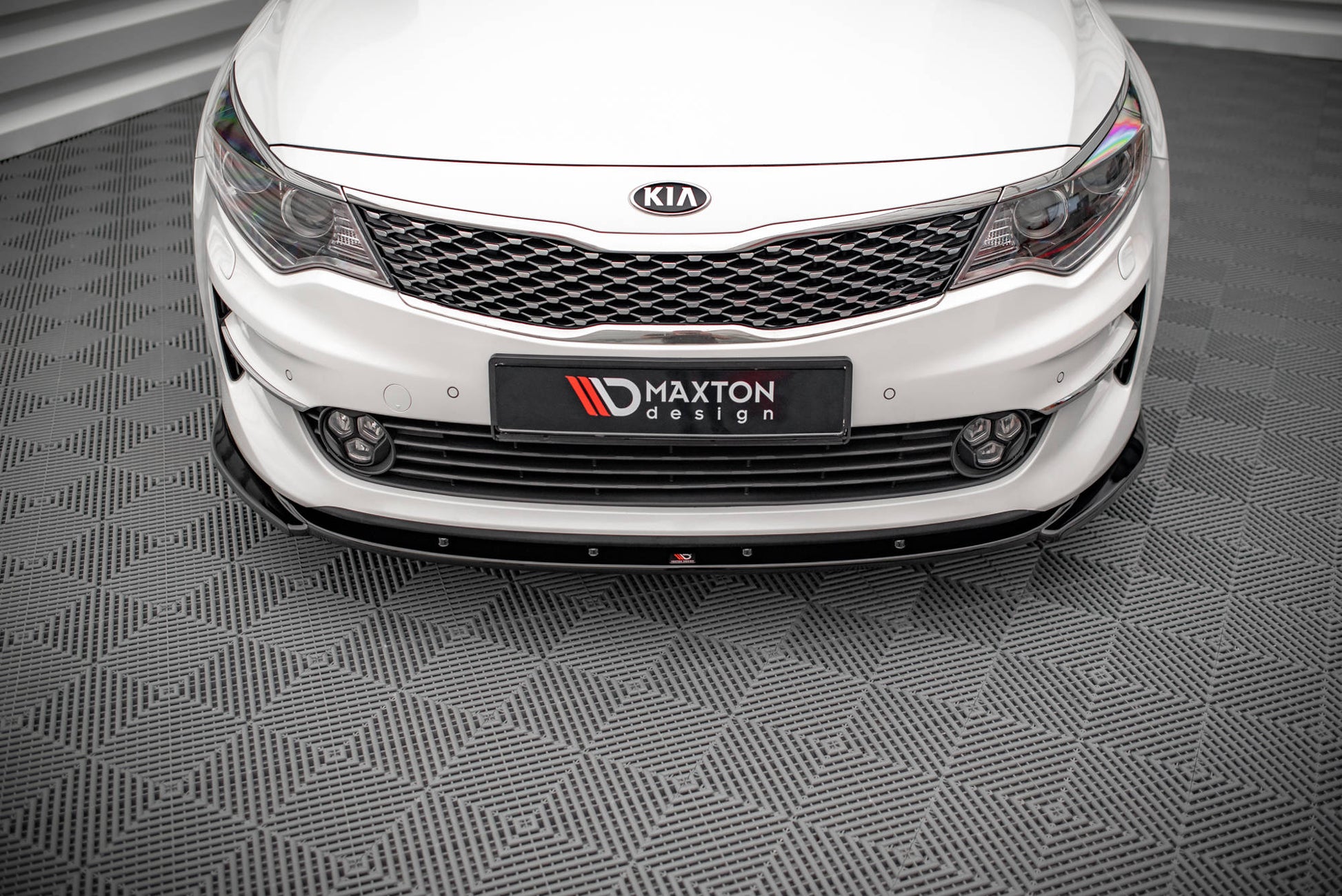 Front Ansatz V.2 für Kia Optima Mk4 schwarz Hochglanz