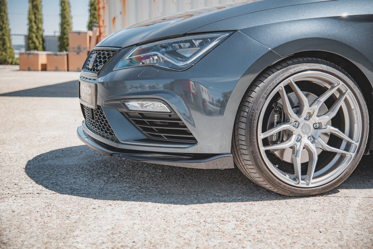 Front Ansatz V.5 für Seat Leon Cupra / FR Mk3 FL schwarz matt