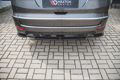 Mittlerer Diffusor Heck Ansatz für Ford S-Max Vignale Mk2 Facelift schwarz matt