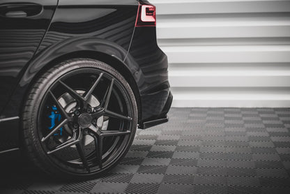 Heck Ansatz Flaps Diffusor V.2 für Volkswagen Golf R Mk8 Carbon Look