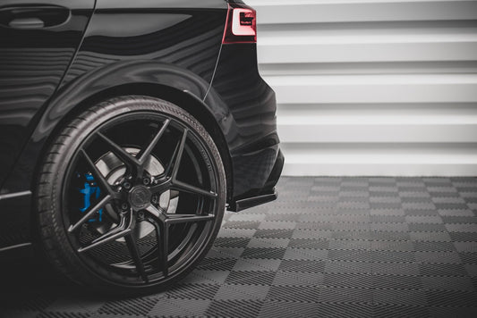Heck Ansatz Flaps Diffusor V.2 für Volkswagen Golf R Mk8 Carbon Look