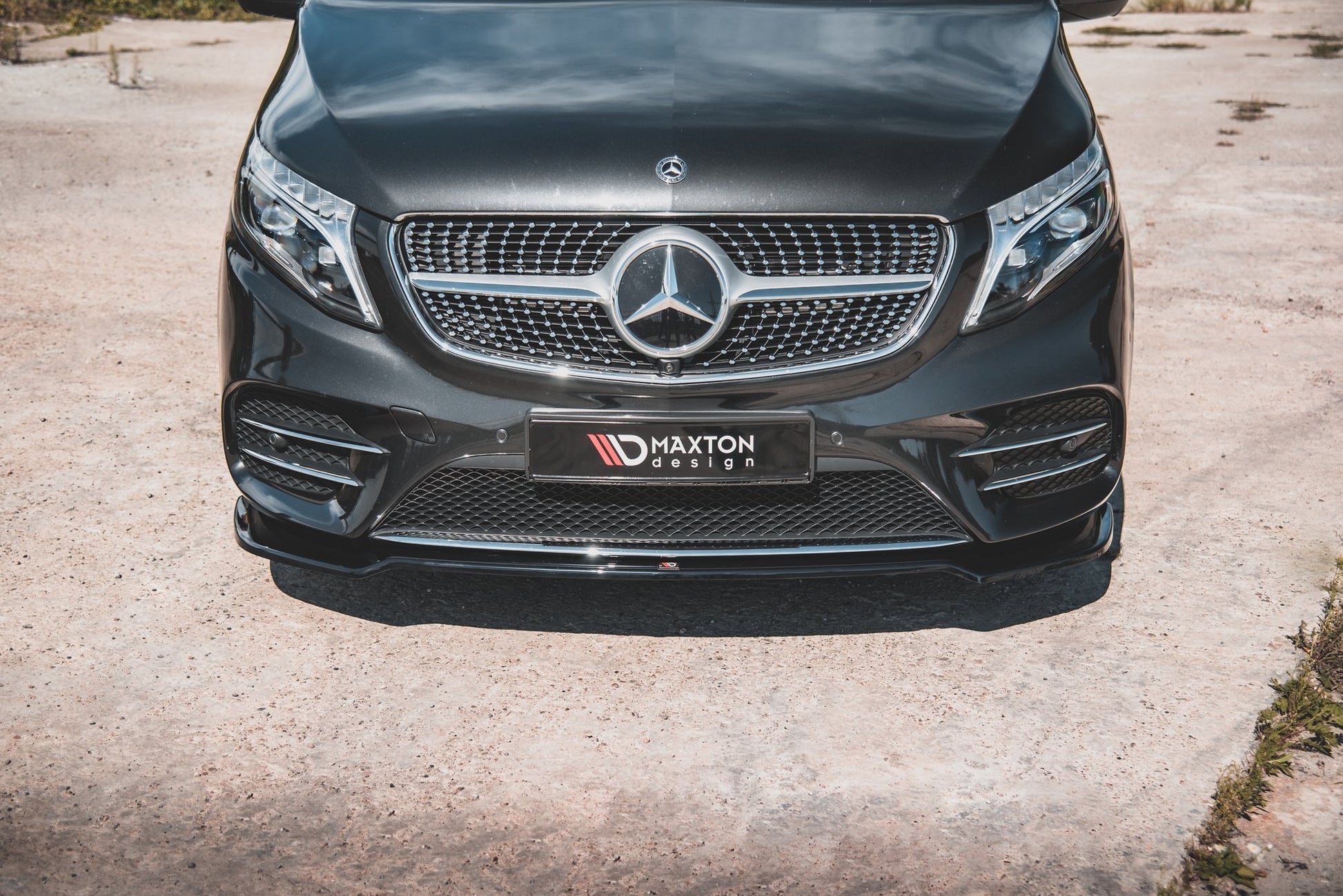 Front Ansatz V.4 für Mercedes-Benz V-Klasse AMG-Line W447 Facelift Carbon Look