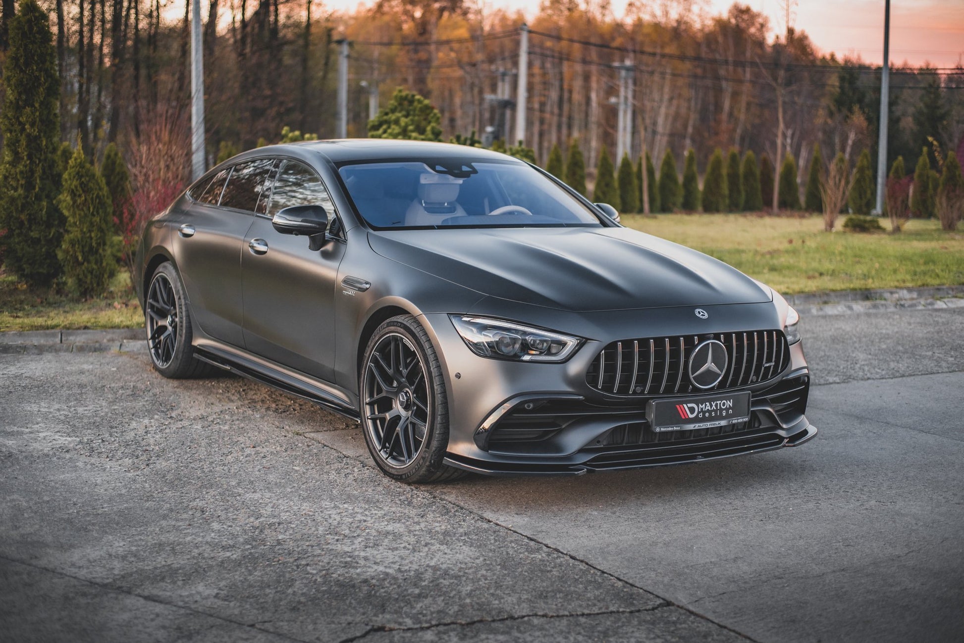 Seitenschweller Ansatz für Mercedes-AMG GT 53 4-Door Coupe schwarz Hochglanz