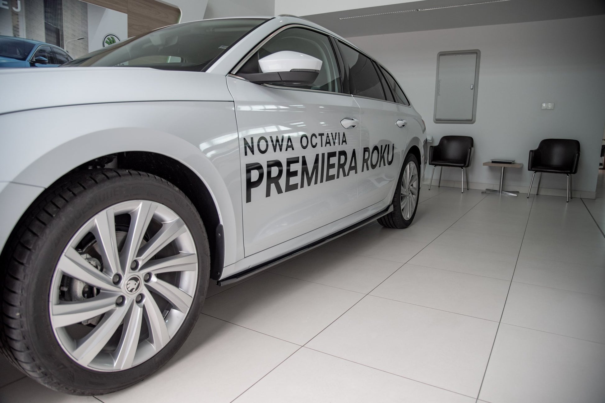 Seitenschweller Ansatz für V.1 für Skoda Octavia Mk4  Carbon Look