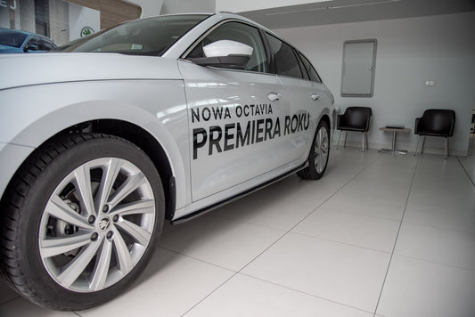 Seitenschweller Ansatz für V.1 für Skoda Octavia Mk4  Carbon Look