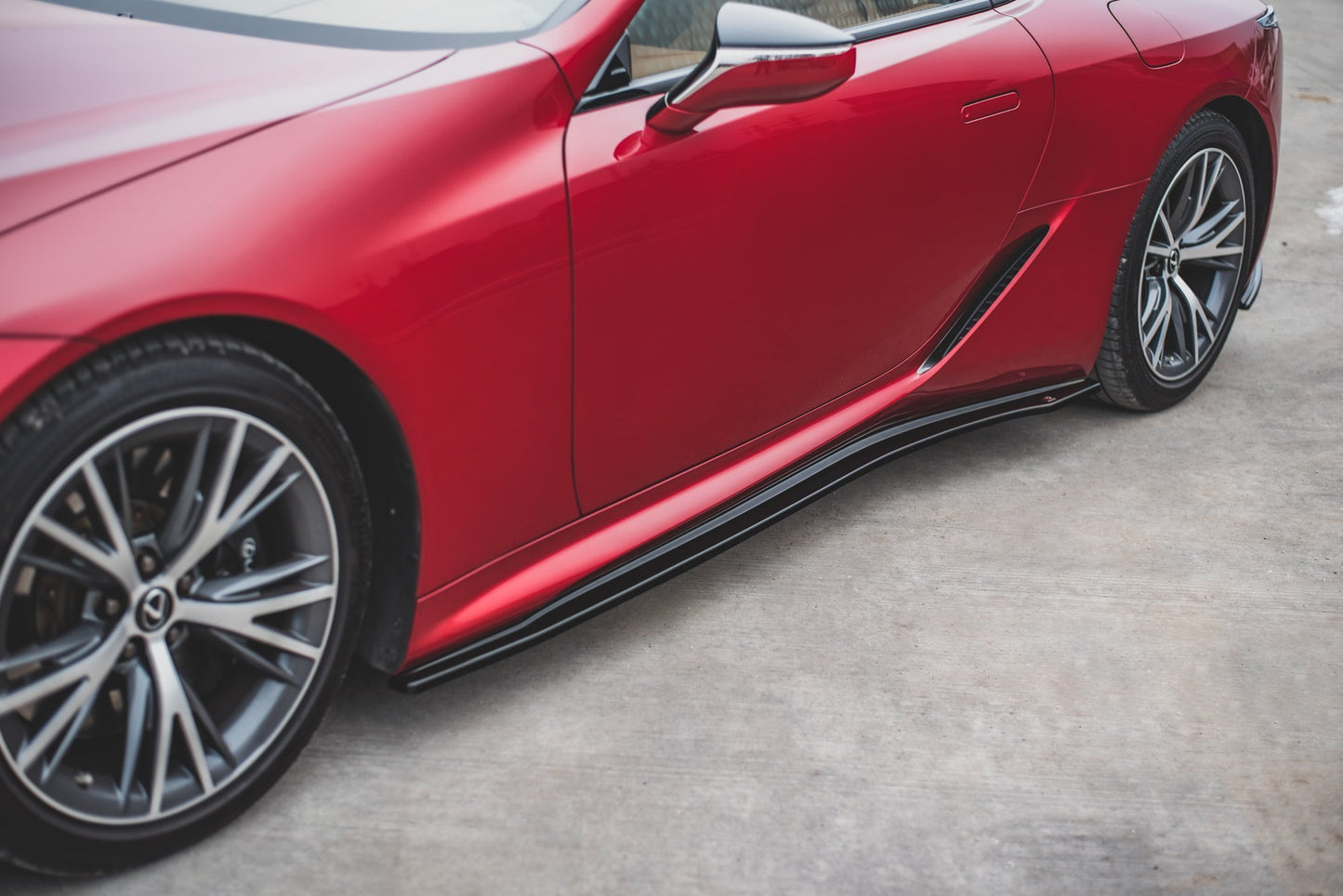 Seitenschweller Ansatz für Lexus LC 500 schwarz Hochglanz