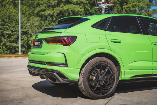 Heck Ansatz Flaps Diffusor für Audi RSQ3 F3 schwarz matt
