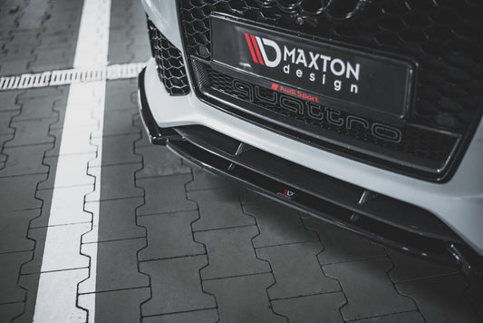 Front Ansatz V.4 für Audi RS6 C7 schwarz Hochglanz