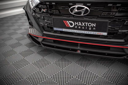 Front Ansatz V.3 für Hyundai I20 N Mk3 schwarz Hochglanz