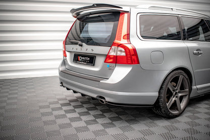 Diffusor Heck Ansatz für Volvo V70 Mk3 Carbon Look