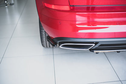 Heck Ansatz Flaps Diffusor für Skoda Kodiaq RS Carbon Look