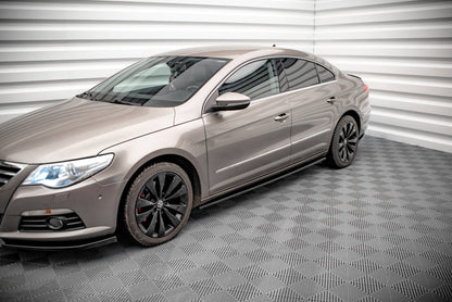 Seitenschweller Ansatz für V.2 für Volkswagen Passat CC schwarz Hochglanz