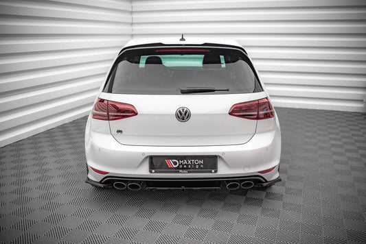 Heck Ansatz Flaps Diffusor V.3 für Volkswagen Golf R Mk7 schwarz Hochglanz