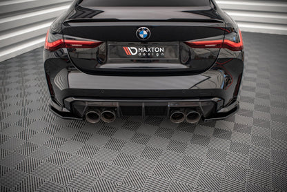 Heck Ansatz Flaps Diffusor für BMW M4 G82 Carbon Look