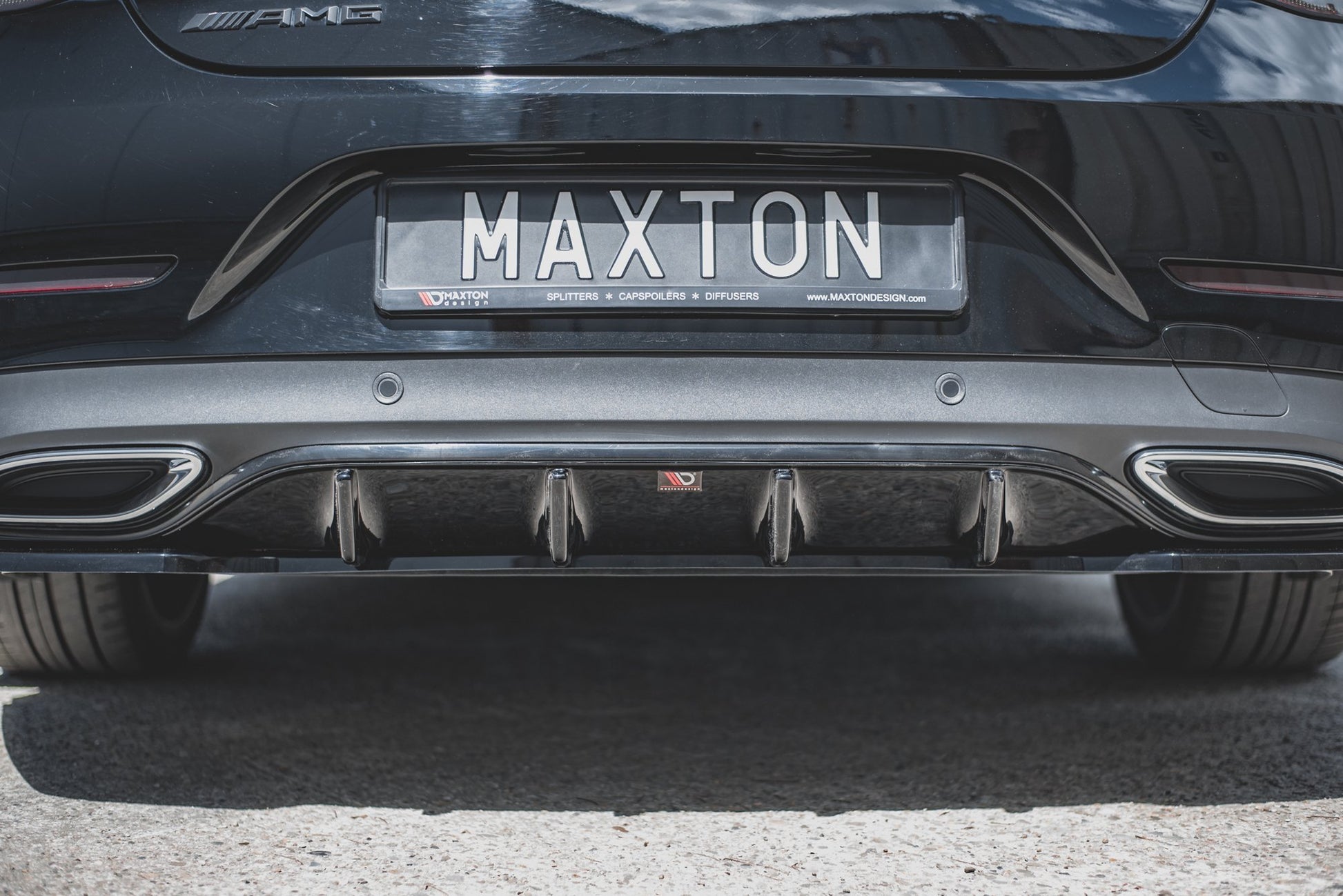 Diffusor Heck Ansatz für Mercedes-Benz CLS AMG-Line C257 Carbon Look