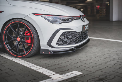 Front Ansatz +Flaps für V.2 Volkswagen Golf 8 GTI