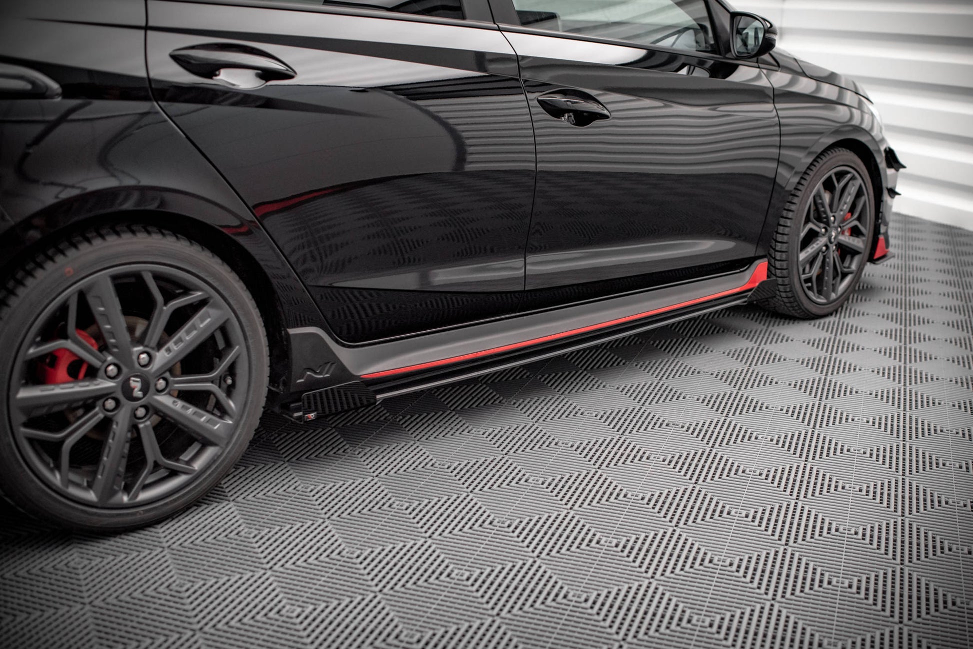 Side Flaps Hyundai I20 N Mk3 schwarz Hochglanz