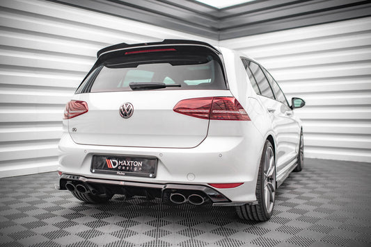Heck Ansatz Flaps Diffusor V.4 für Volkswagen Golf R Mk7 schwarz matt
