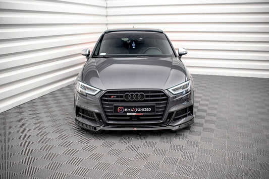 Front Ansatz V.3 für Audi S3 Sportback 8V Facelift Carbon Look
