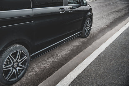 Seitenschweller Ansatz für Mercedes-Benz V-Klasse Long AMG-Line W447 Facelift schwarz matt