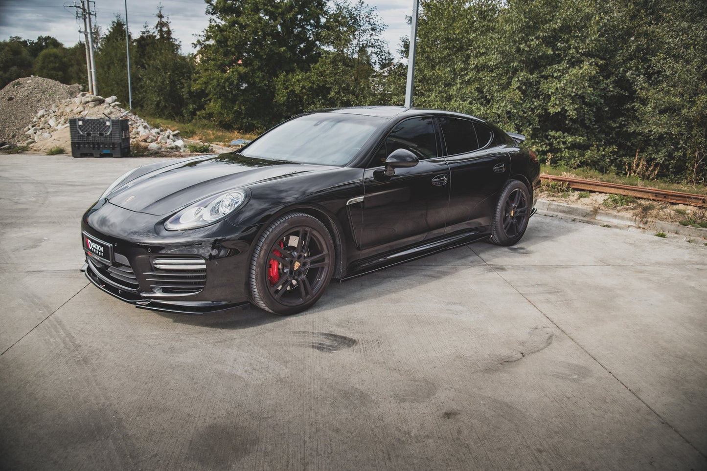 Seitenschweller Ansatz für V.1 für Porsche Panamera Turbo 970 Facelift Carbon Look