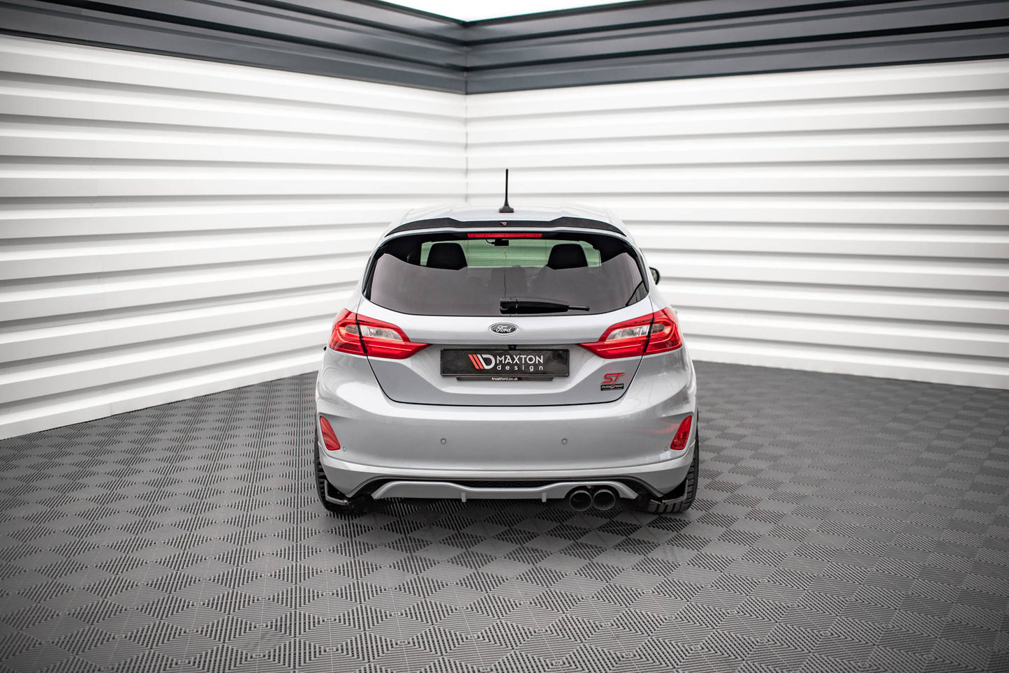 Heck Ansatz Flaps Diffusor V.1 für Ford Fiesta ST Mk8 Carbon Look