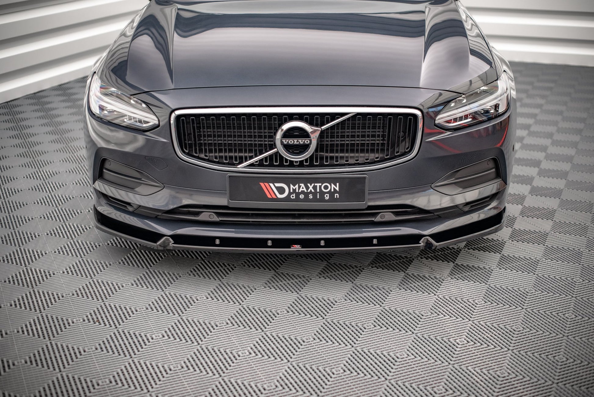 Front Ansatz V.2 für Volvo V90 Mk2 schwarz matt