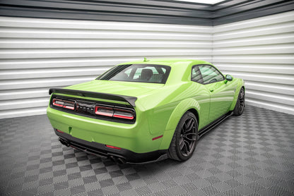 Heck Ansatz Flaps Diffusor für Dodge Challenger SRT Hellcat Mk3 schwarz Hochglanz