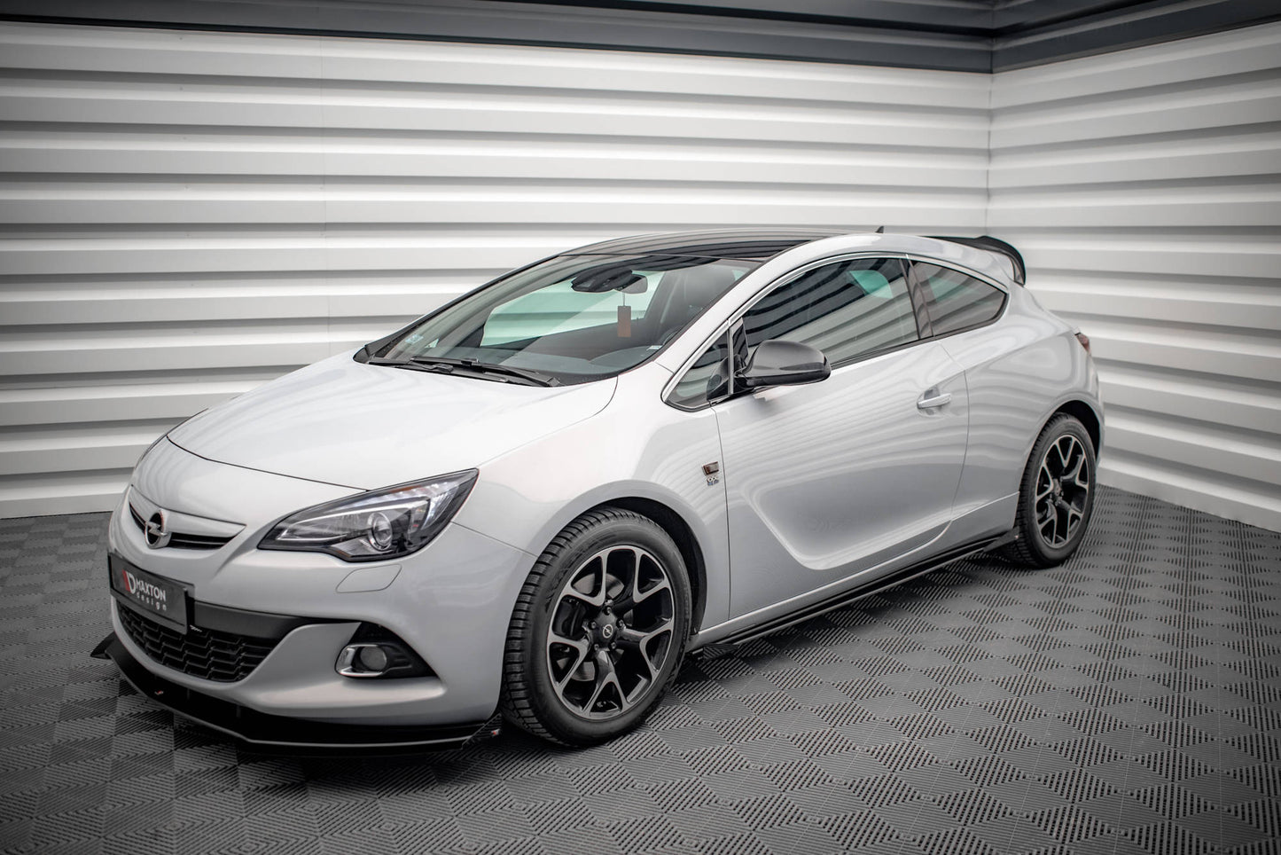 Street Pro Seitenschweller Ansatz für + Flaps Opel Astra GTC OPC-Line J schwarz Hochglanz