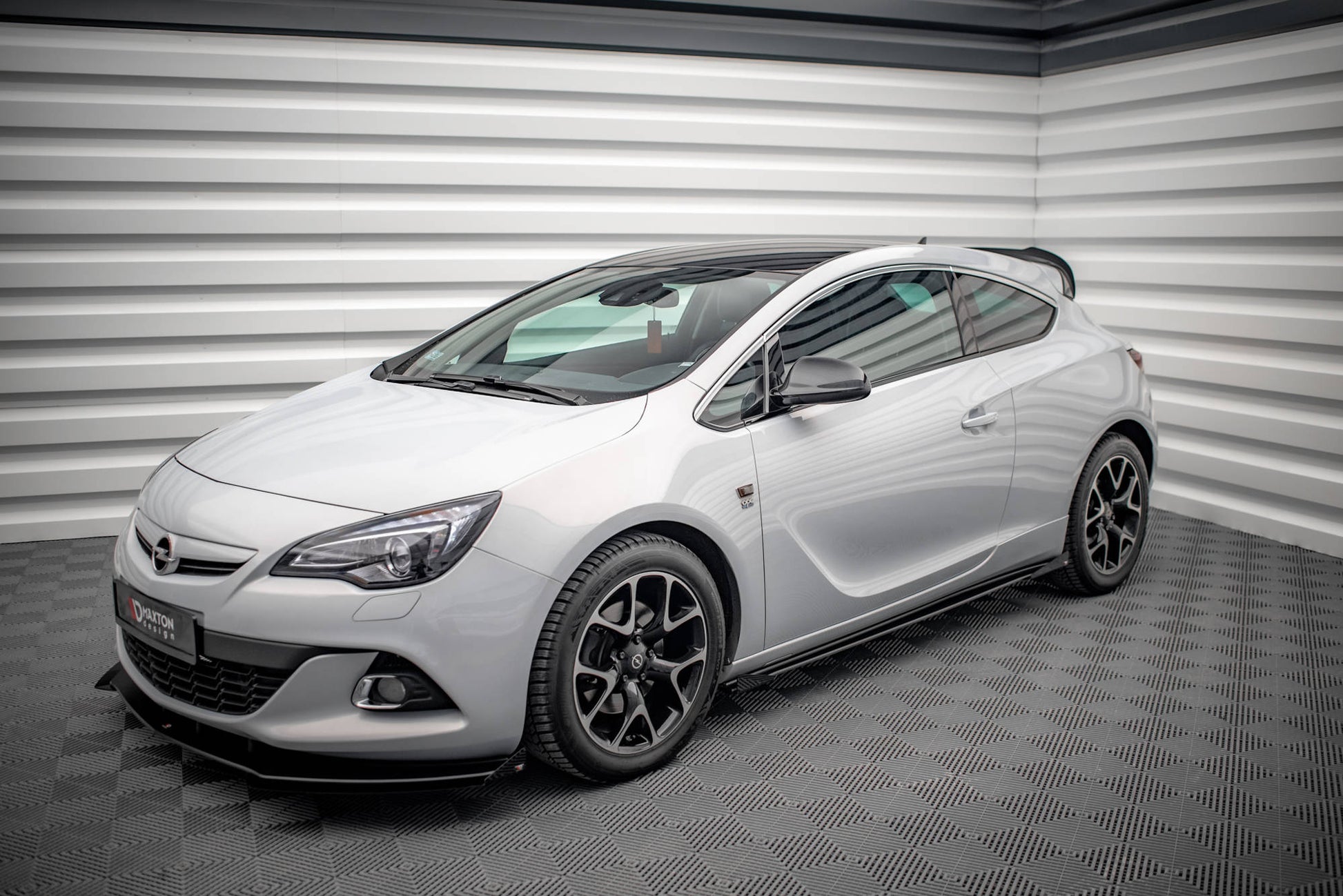 Street Pro Seitenschweller Ansatz für + Flaps Opel Astra GTC OPC-Line J schwarz Hochglanz