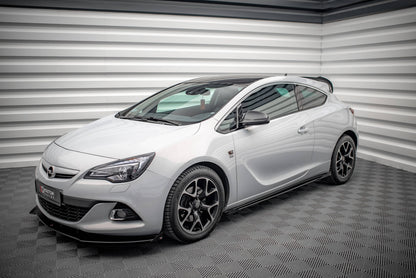 Street Pro Seitenschweller Ansatz für + Flaps Opel Astra GTC OPC-Line J schwarz Hochglanz