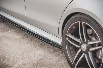 Seitenschweller Ansatz für Mercedes-Benz E63 AMG Kombi/Limousine S213/W213 Carbon Look