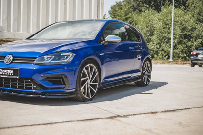 Seitenschweller Ansatz für V.4 VW Golf 7 R / R-Line Facelift schwarz Hochglanz
