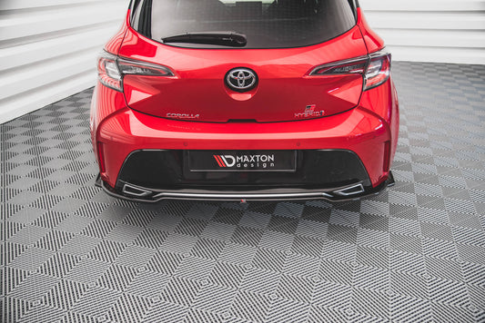 Mittlerer Diffusor Heck Ansatz für Toyota Corolla GR Sport Hatchback XII Carbon Look