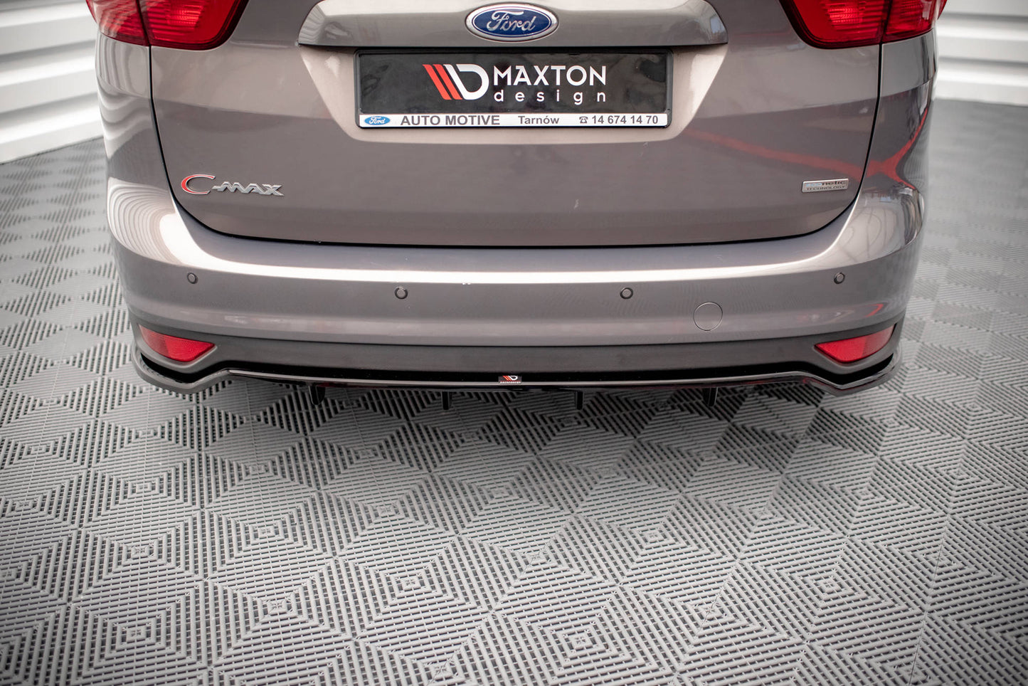 Mittlerer Diffusor Heck Ansatz DTM Look für Ford C-Max Mk2 Carbon Look
