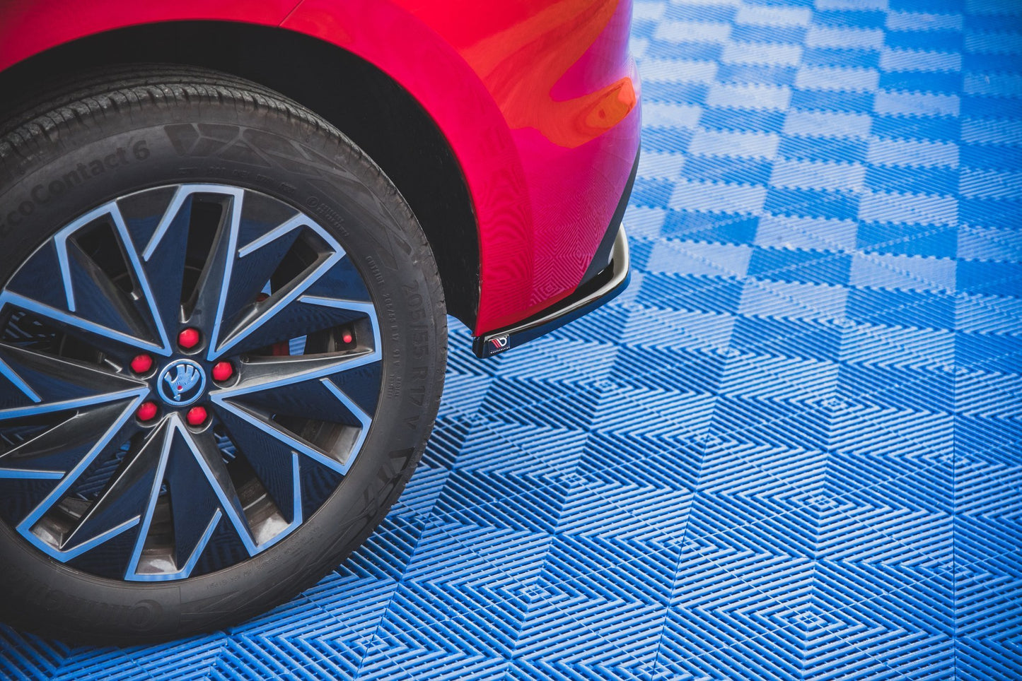 Heck Ansatz Flaps Diffusor für Skoda Kamiq schwarz matt